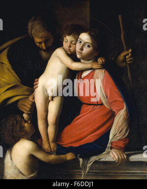 Michelangelo Merisi da Caravaggio - La Santa Famiglia con il Bambino di San Giovanni Battista Foto Stock