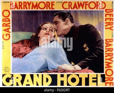 Data di rilascio: Settembre 11, 1932. Il titolo del filmato: Grand Hotel. STUDIO: Metro Goldwyn Mayer (immagine di credito: Intrattenimento foto) Foto Stock