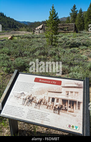 Idaho, Custer County, Bonanza Città Fantasma, informazioni registrazione Foto Stock