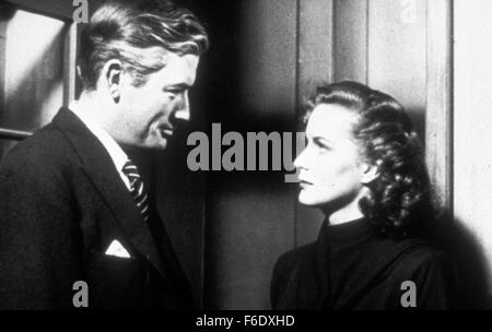 Dic 31, 1947 - originale titolo di film: Il caso Paradine. Nella foto: Gregory Peck, Alida Valli. Foto Stock