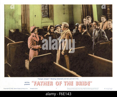 Rilasciato: Jun 16, 1950 - Film originale titolo: padre della sposa. Foto Stock