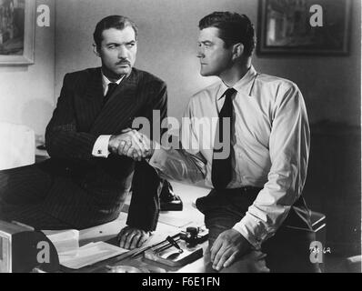 Data di rilascio: Settembre 16, 1950. Il titolo del filmato: Pretty Baby. STUDIO: Warner Bros Le foto. Trama: . Nella foto: DENNIS MORGAN come Sam Morley e ZACHARY SCOTT come Barry Holmes. Foto Stock