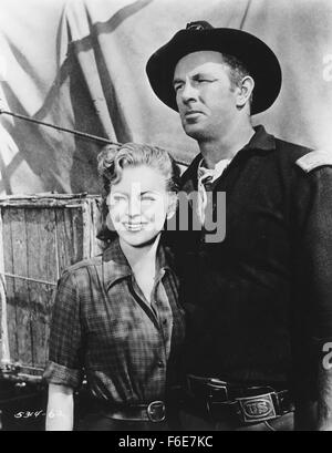 Data di rilascio: Aprile 25, 1954. Il titolo del filmato: la freccia nella polvere. STUDIO: Allied Artists Pictures. Trama: . Nella foto: Sterling Hayden come Bart Lash e COLEEN grigio come Christella Burke. Foto Stock