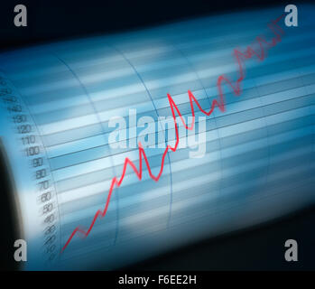 Escalation grafico finanziario Foto Stock
