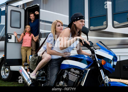 Siamo i mugnai 2013 Warner Bros film con Emma Roberts pillion di equitazione con la volontà di Poulter Foto Stock