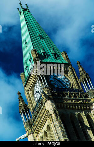 Parlamento canadese Ottawa Ontario Canada Torre di pace Foto Stock