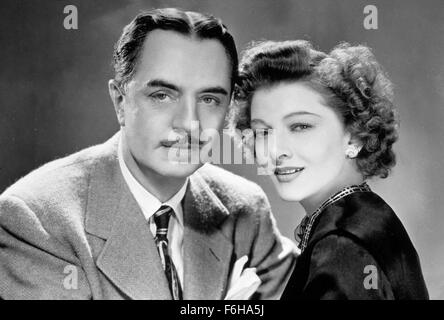 1944, il titolo del film: sottili uomo va a casa, Direttore: RICHARD THORPE, Studio: MGM, nella foto: Myrna Loy, William Powell, giovane, capelli - PARTE CENTRALE. (Credito Immagine: SNAP) Foto Stock