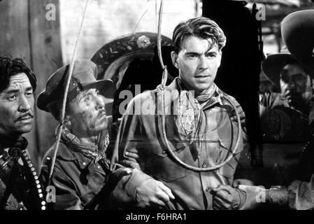 1941, il titolo del film: uomo cattivo, Direttore: RICHARD THORPE, Studio: MGM, nella foto: appesi (Esecuzione), RONALD REAGAN, RICHARD THORPE, cappio, pendenti, pena capitale, LA PENA DI MORTE. (Credito Immagine: SNAP) Foto Stock