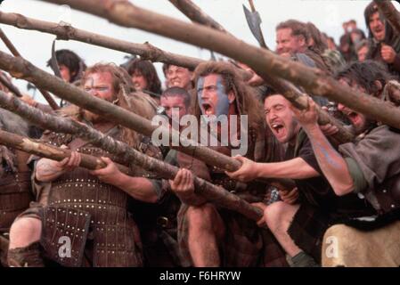 1995, il titolo del film: BRAVEHEART, Direttore: Mel Gibson, Studio: FOX. (Credito Immagine: SNAP) Foto Stock