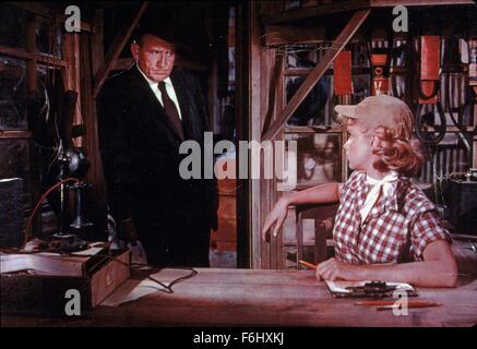 1955, il titolo del film: BRUTTA GIORNATA AL BLACK ROCK, Direttore: JOHN STURGES, Studio: MGM, nella foto: Anne Francesco, JOHN STURGES. (Credito Immagine: SNAP) Foto Stock