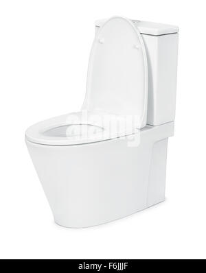 Nuova tazza igienica isolato su bianco Foto Stock
