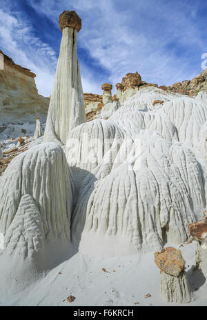 Hoodoo in wahweap creek basin vicino al grande acqua, Utah Foto Stock