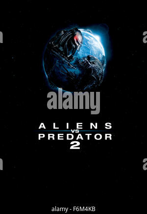 Data di rilascio: dicembre 14, 2007. Il titolo del filmato: Aliens vs. Predator: Requiem - STUDIO: ventesimo Century-Fox Film Corp.. Trama: alien belligeranti e predatore gare discendere su di una piccola città dove gli ignari residenti devono band insieme per qualsiasi possibilità di sopravvivenza. Nella foto: Poster Arte. Foto Stock