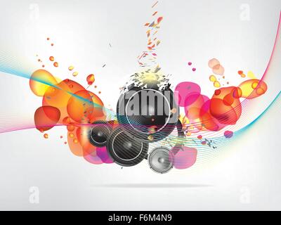 Abstract alla musica di sottofondo Illustrazione Vettoriale
