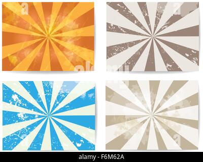 Set di rivestita grunge sfondi. Abstract illustrazione vettoriale con sfondo. Illustrazione Vettoriale