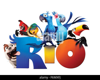 Data di rilascio: Aprile 12, 2011 il titolo del filmato: Rio STUDIO: Twentieth Century Fox Animation direttore: Carlos Saldanha Trama: quando il blu, un macaw addomesticato dalla piccola cittadina di Minnesota, incontra il fieramente indipendenti gioiello, egli prende il largo in un'avventura a Rio de Janeiro con questo uccello dei suoi sogni nella foto: Jesse Eisenberg voci Blu (credito Immagine: c Twentieth Century Fox Animation/Entertainment Immagini) Foto Stock