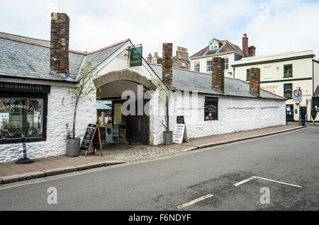 Pareti esterne del Mercato Vecchio in Dartmouth Devon UK Foto Stock