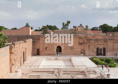 Ingresso alla residenza estiva, Palazzo El Badi a Marrakech, Marocco Foto Stock