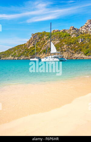 Roccapina Beach, Golfe de Roccapina, Corsica, Francia Foto Stock