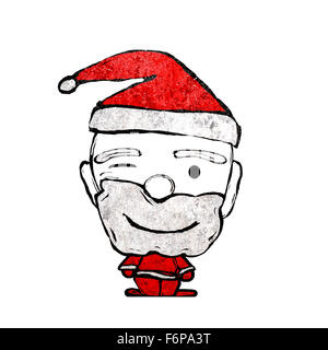 Funny isolato santa claus illustrazione digitale Foto Stock