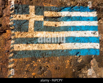 Flagge Kreta, Griechenland Foto Stock