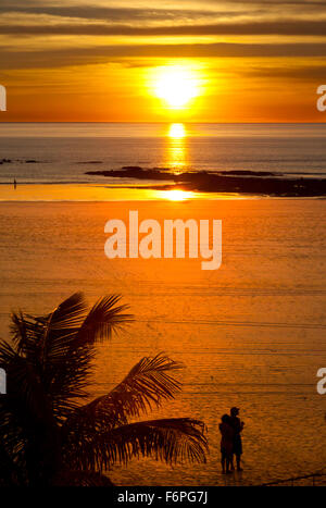 Australia, Australia occidentale, Broome, tramonto a Cable Beach Foto Stock