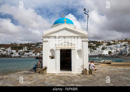 Agios Nikolaos Chiesa, Chora, a Mykonos, Grecia, Martedì, 22 settembre 2015. Foto Stock