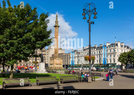George Square nel centro della città di Glasgow, Scotland, Regno Unito Foto Stock