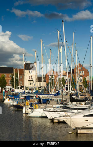 Regno Unito, Inghilterra, nello Yorkshire, Hull, barche da diporto ormeggiate nella Marina Foto Stock