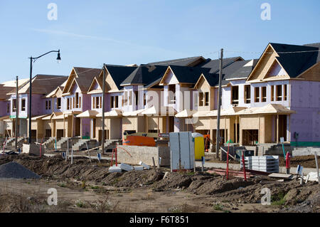 Nuove case in costruzione nella Greater Toronto Area. Foto Stock