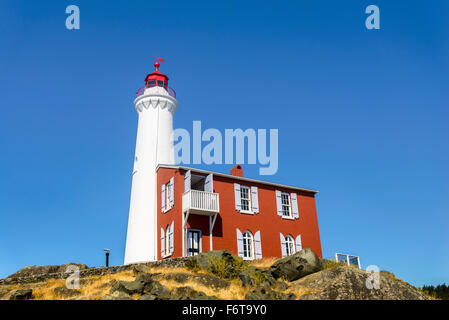 Fisgard Lighthouse National Historic Site, Colwood, (Greater Victoria), British Columbia, Canada Foto Stock