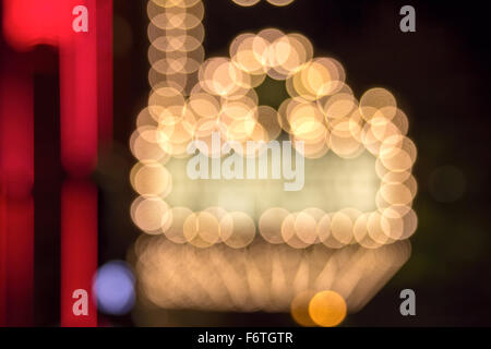 Marquee luci di Broadway Theatre Bokeh di fondo esterna Foto Stock