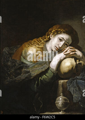 Jusepe de Ribera - penitente Maria Maddalena Foto Stock