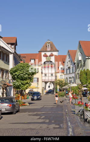 Meersburg abbassare Town Gate Foto Stock