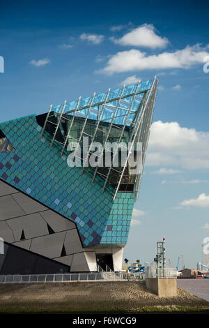 Regno Unito, Inghilterra, nello Yorkshire, Hull, il Deep Marine Aquarium alla confluenza di Hull e Humber fiumi Foto Stock