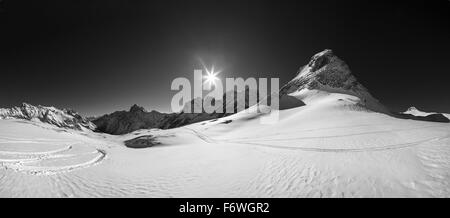 Paesaggio di Zugspitzplatt, Zugspitze, Alta Baviera, Baviera, Germania Foto Stock