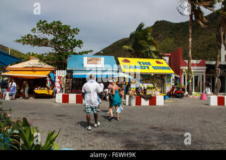 Il tempo primaverile in Philipsburg, Saint Martin Foto Stock