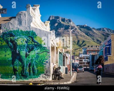 Streetart, Woodstock, Cape Town, Western Cape, Sud Africa Foto Stock