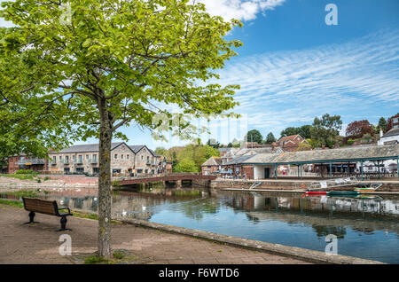 Historic Exeter Quayside, Devon, Inghilterra, Regno Unito Foto Stock