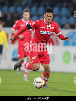 Bochum, Germania. Xx Nov, 2015. Calcio, Germania, Seconda Bundesliga, VfL Bochum vs Unione Berlino, Bochum, 20.11.2015: Bobby legno Unione (Berlino) controlla la palla. Credito: Juergen schwarz/Alamy Live News Foto Stock