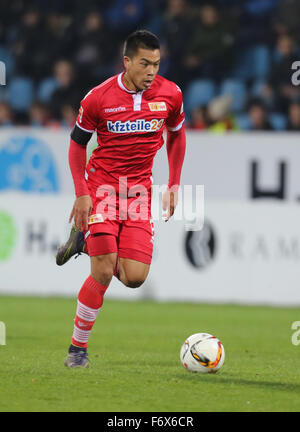 Bochum, Germania. Xx Nov, 2015. Calcio, Germania, Seconda Bundesliga, VfL Bochum vs Unione Berlino, Bochum, 20.11.2015: Bobby legno Unione (Berlino) controlla la palla. Credito: Juergen schwarz/Alamy Live News Foto Stock