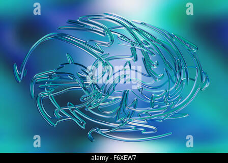 Sfondo astratto, colore graffiti e l'effetto vetro. Foto Stock