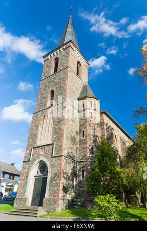 San Nicolò chiesa in Einruhr in Eifel, Germania Foto Stock