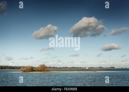 Immagine di panorama mostra oriente hanningfield serbatoio in Essex, Inghilterra Foto Stock