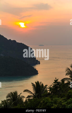 Koh Phi-Phi vista tramonto Foto Stock