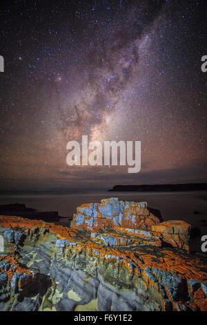 La Via Lattea vista dall'incontaminata Nadgee Wilderness Area Foto Stock