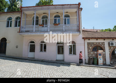 Main Street a Sighnaghi town nella regione di Kakheti, Georgia Foto Stock