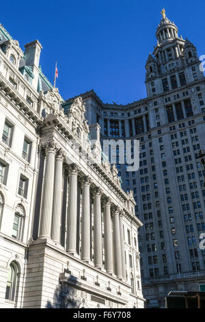 Il surrogato Courthouse e Palazzo Comunale, NYC Foto Stock