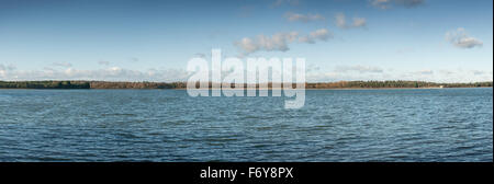 Immagine di panorama mostra oriente hanningfield serbatoio in Essex, Inghilterra Foto Stock