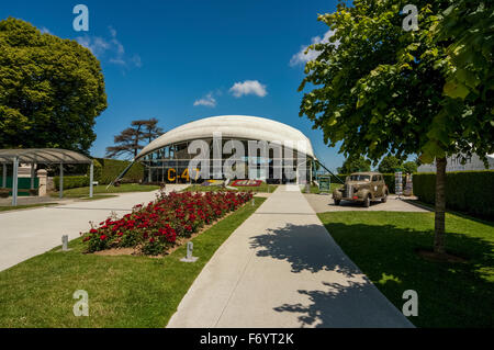 WWII sbarco in Normandia. La American Airborne Division museum a Sainte Mere Eglise Foto Stock